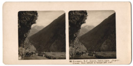 Stereo-Fotografie NPG, Ansicht Dariali, Route Militaire De Grousin Pres Lars, Lars Checkpoint In Georgien  - Stereoscoop