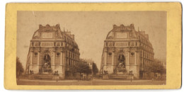 Vue Stéréoscopique-Photo Photographe Inconnu,  Vue De Paris, Vue De Fontaine Saint-Michel  - Stereo-Photographie