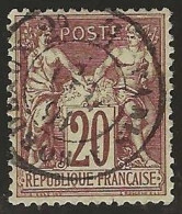 France  .  Y&T   .   67   .    O  .     Oblitéré - 1876-1878 Sage (Tipo I)