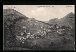 AK Langenbruck /Basler Jura, Ortsansicht Mit Wannenfluh Und Helfenberg  - Langenbruck