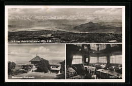 AK Lägern-Hochwacht, Restaurant Hochwacht, Innenansicht, Panorama  - Autres & Non Classés