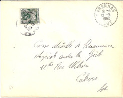 3J5 --- 46 CARENNAC Taxe Gerbes - Manual Postmarks