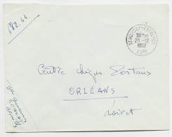 LETTRE FRANCHISE CCP TIMBRE  A DATE SERQUIGNY ENTREPOT 29.12.1962 EURE - Railway Post