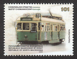 North Macedonia 2020 Transportation Tramway Tram Railway MNH - Tranvie
