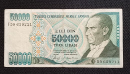 Billet 50000 Lira Turquie 1989/ 1999 P203a - Turquia