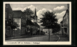 AK Zell Am Waldstein /Fichtelgeb., Strassenpartie Mit Kirche  - Otros & Sin Clasificación