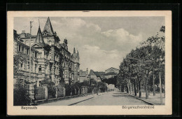 AK Bayreuth, Blick In Die Bürgereutherstrasse  - Bayreuth