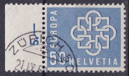 Europa 1959 Avec Bord De Feuille Cachet Zurich - Used Stamps