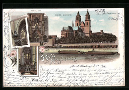 Lithographie Magdeburg, Ostseite Vom Dom, Kanzel, Chor  - Maagdenburg