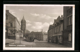 AK Helmbrechts, Luitpoldstrasse Mit Kirche Und Cafe F. Rammensee  - Helmbrechts