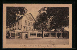 AK Bad Rothenfelde, Cafe Hotel Zur Post, Strassenansicht  - Bad Rothenfelde