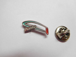 Beau Pin's , Auto Fiat Punto , Logo Argent , Non Signé - Fiat