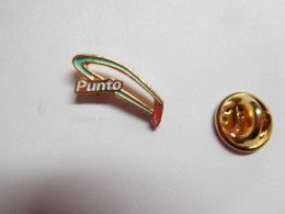 Beau Pin's , Auto Fiat Punto , Logo Doré , Non Signé - Fiat