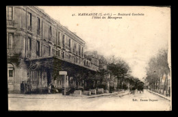 47 - MARMANDE - BOULEVARD GAMBETTA - HOTEL DES MESSAGERIES - Marmande