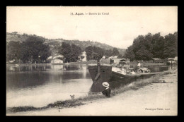 47 - AGEN - BASSIN DU CANAL - PECHE A LA LIGNE - PENICHE EN CHARGEMENT - Agen