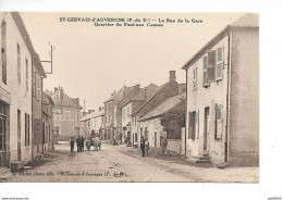 63 SAINT-GERVAIS D'AUVERGNE : La Rue De La Gare Quartier Du Pont Aux Cannes /Attelage De Boeufs/ CPA NEUVE RARE - Saint Gervais D'Auvergne