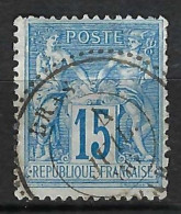 FRANCE Classique, B Obl. CAD Perlés: Bras (Var) Sur Y&T 90 - 1876-1898 Sage (Type II)