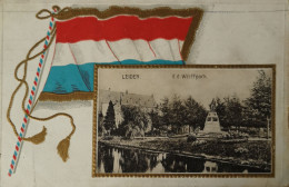 Relief - Embossed //  Vlag // Leiden - V..d.Werffpark 1915 - Leiden