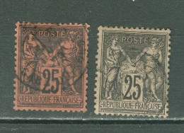 France  91   Ob   TB Et Bien Centré   Et 97 Ob   - 1876-1898 Sage (Type II)