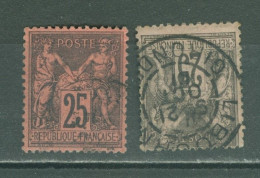France  91   Ob   TB Et Bien Centré    Et 97 Ob   - 1876-1898 Sage (Type II)