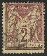 France  .  Y&T   .   85   .    O  .     Oblitéré - 1876-1898 Sage (Tipo II)