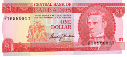 BARBADES P29a 1 DOLLAR 1973  #F1    UNC. - Barbados (Barbuda)