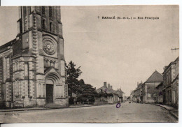 Carte Postale Ancienne Baracé - Rue Principale - Other & Unclassified