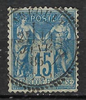 FRANCE Classique, B Obl. CAD Perlés: Garéoult (Var) Sur Y&T 90 - 1876-1898 Sage (Type II)