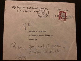 LETTRE THE ROYAL BANK OF CANADA TP M DE DECARIS 0,25 OBL.MEC.30-1 1961 PARIS 96 - Other & Unclassified