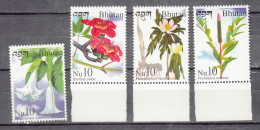 BHUTAN, 2002, Medicinal Plants, Set 4 V,   MNH, (**) - Bhoutan