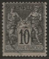France  .  Y&T   .   89   .    O  .     Oblitéré - 1876-1898 Sage (Tipo II)