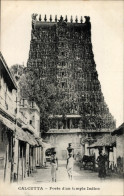 CPA Kolkata Kalkutta Indien, Porte D'un Temple Indien - Inde