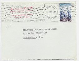 CHAMONIX 30C SEUL LETTRE MECANIQUE KRAG TOURS GARE 21.2.1966 INDRE ET LOIRE - Railway Post
