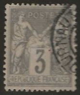 France  .  Y&T   .   87   .    O  .     Oblitéré - 1876-1898 Sage (Type II)