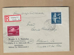 Los Vom 22.05   Einschreiben-Briefumschlag Aus Leipzig 1944 - Storia Postale