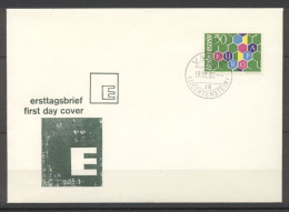 Liechtenstein    355  Ob   TB   En FDC   Europa 1960   - Cartas & Documentos