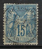 FRANCE Classique, B Obl. CAD Perlés: Ile De Porquerolles (Var) Sur Y&T 90 - 1876-1898 Sage (Type II)