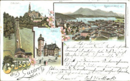 10580094 Luzern LU Luzern Guetschbahn Rathaus  X 1898 Luzern - Autres & Non Classés