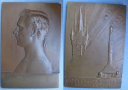 Médaille En Bronze Banquet Des Bourgmestres 1930, Albert I Roi Des Belges, Par DEVREESE - Andere & Zonder Classificatie