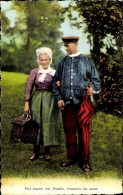 CPA Normandie, Altes Paar In Trachten - Costumes