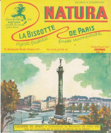 BUVARD & BLOTTER - BISCOTTE NATURA - La Biscotte De Paris - Colonne De JUILLET Statue Du Génie De La Liberté - Autres & Non Classés