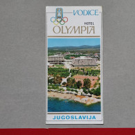 VODICE - Hotel "Olympia" - CROATIA (ex Yugoslavia), Vintage Tourism Brochure, Prospect, Guide (pro3) - Tourism Brochures
