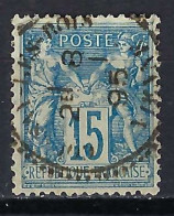 FRANCE Classique, B Obl. CAD Perlés: Coussay-les-Bois (Vienne) Sur Y&T 101 - 1876-1898 Sage (Type II)