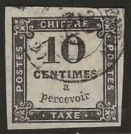France  .  Y&T   .   Taxe  1  (2 Scans)    .    O  .     Oblitéré - 1859-1959 Usati