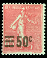 1927 FRANCE N 224 - TYPE SEMEUSE LIGNEE SURCHARGE - NEUF** - 1903-60 Sower - Ligned