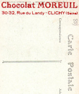 92 CLICHY - " Publicité Du Chocolat MOREUIL  Sur Cpa Des Vosges !.. ; Edit:N. D. Photo - Clichy