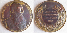 Médaille En Cuivre Exposition Internationale Bruxelles 1908. Léopold II Roi Des Belges - Altri & Non Classificati