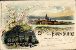 Lithographie Werder An Der Havel, Baumblüte, Restaurant Wachtelburg - Sonstige & Ohne Zuordnung