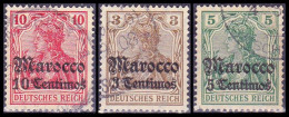 1905 - ALEMANIA - MARRUECOS - ADMINISTACION ALEMANA - GERMANIA - YVERT 20,21,22 - Maroc (bureaux)