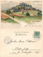 68 Lichtenberg Illustration F. Hoch CPA + Timbre Reich Cachet 1899 Lithographie , Village église - Altri & Non Classificati